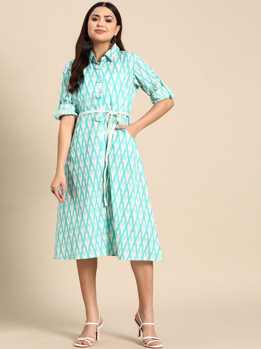 Print A-Line Dress