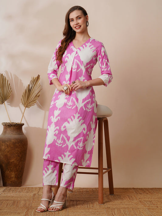 INDYES Printed Tunic & Trouser Co-Ord Set for Women
