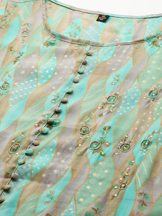 Women Printed Cotton A-line Ethnic Dresses