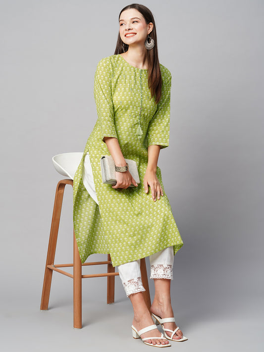 Floral Printed Cotton Kurta