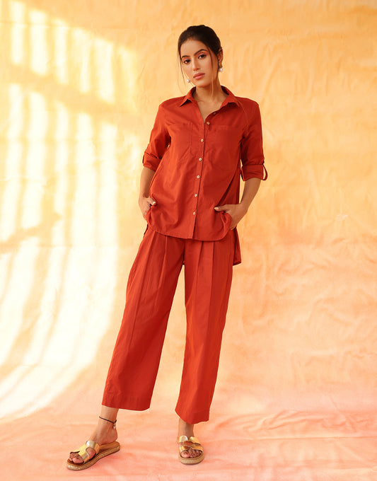 Cotton Shirt with Trouser Co-Ords
